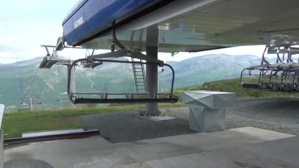 Hemsedal, καρέκλα ανελκυστήρα μεταφορέα — Αρχείο Βίντεο