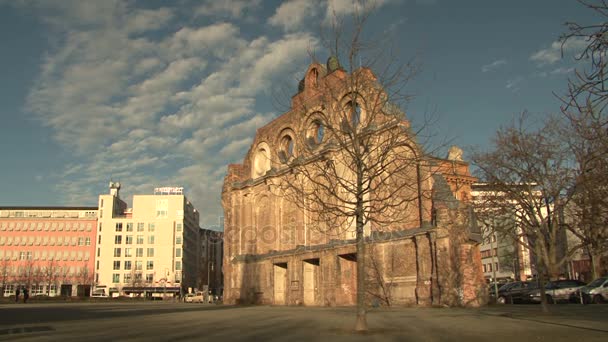 Berlin, Anhalter Bahnhof building — Stockvideo