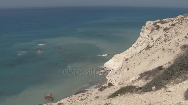 Zypern, Blick auf das Meer — Stockvideo