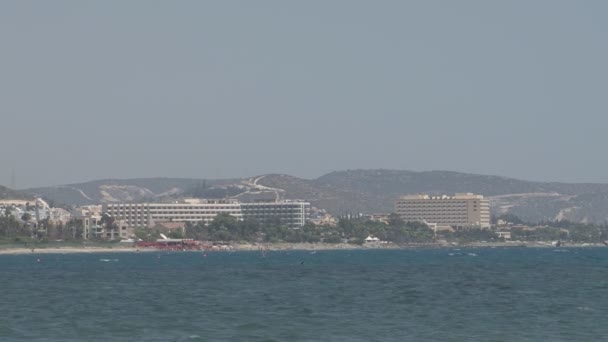 Vista sobre a costa de Limassol — Vídeo de Stock