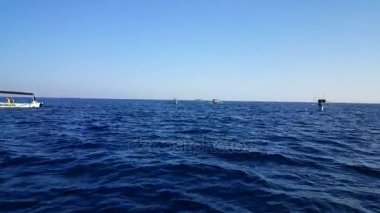 Tekneler ile muhteşem panoramik deniz manzarası