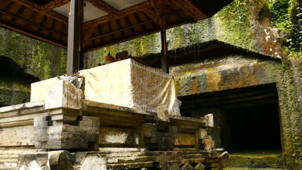 Vattenfallet Vid Gunung Kawi Tempel Ubud Bali — Stockvideo