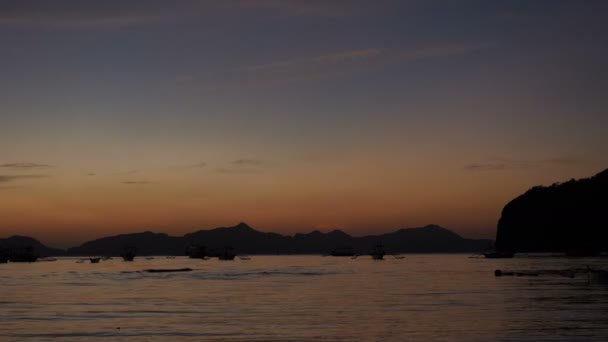 在马尼拉的热带岛屿日落 Philipinnes — 图库视频影像