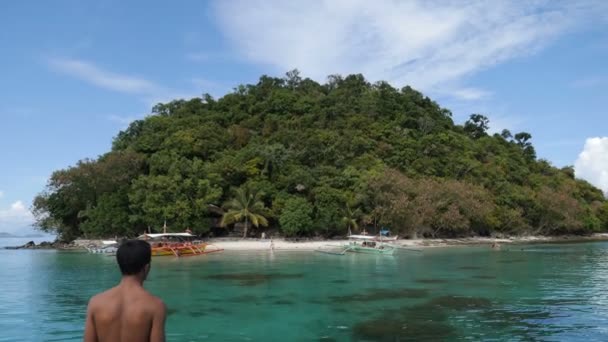 Bootsfahrt Der Nähe Der Nido Inseln — Stockvideo