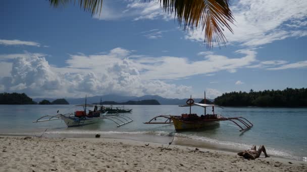 Verbazingwekkende Tropische Strand Van Philipinnes — Stockvideo