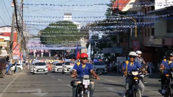 Manila Philipinnes Caddesi Nde Trafik Sıkışıklığı — Stok video