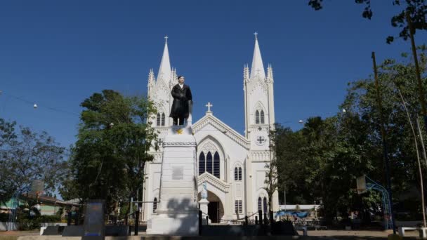 Catedral Plaza Cuartel City Park Puerto Princesa — Vídeo de Stock