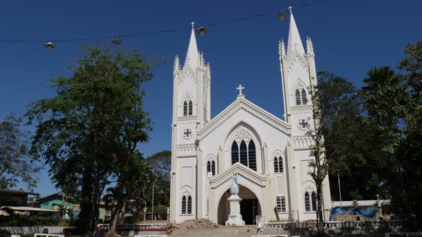 Katedra Plaza Cuartel City Park Puerto Princesa — Wideo stockowe