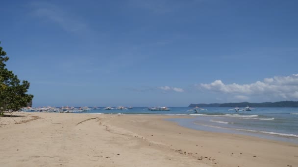 Sandy Beach Sabang Philipinnes — Stockvideo