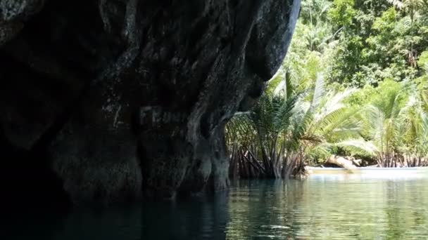 Підземна Річка Поїздки Човні Sabang Філіппіни — стокове відео
