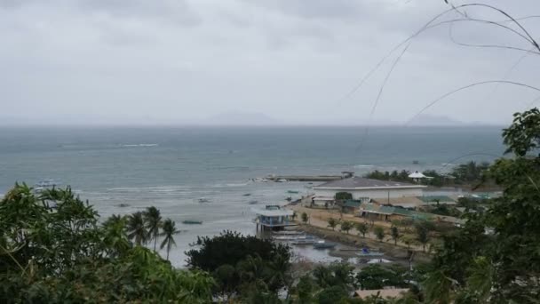 泰泰海滩附近的小船 菲律宾 — 图库视频影像