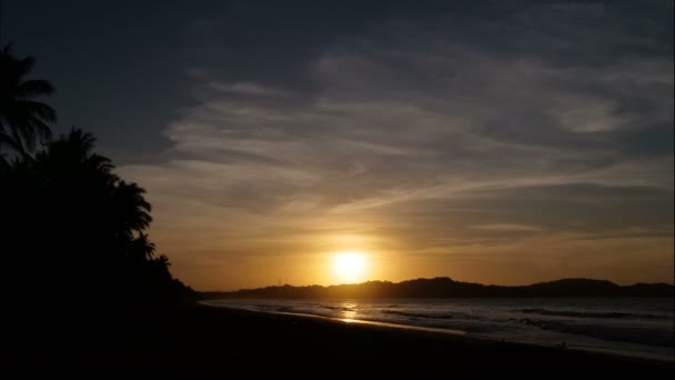 Puesta Sol Sobre Mar Lapso Tiempo Vídeo — Vídeos de Stock