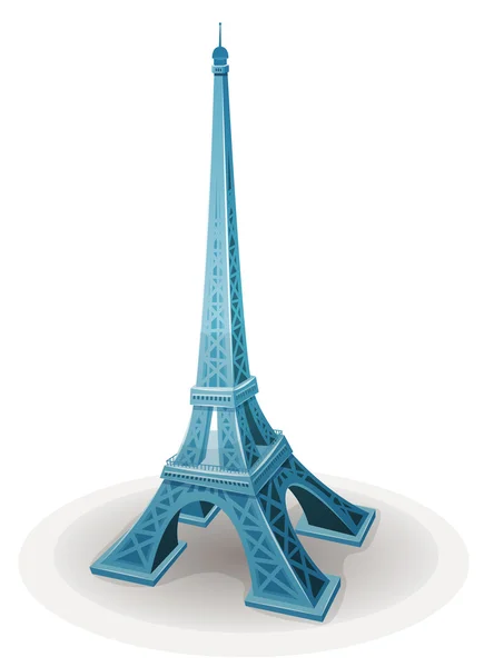Cartoon Funny Eiffeltoren — Stockvector
