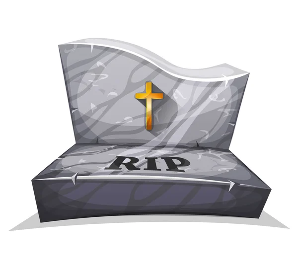 Christian Marble Tombstone With RIP — Stock Vector