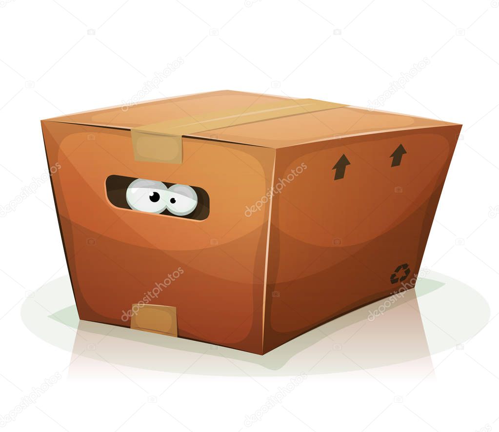 Eyes Inside Cardboard Box