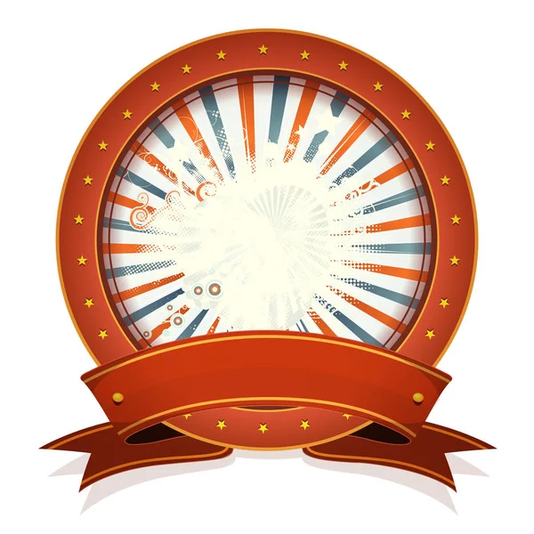 Abstract Fourth of July Badge with Ribbon — стоковый вектор