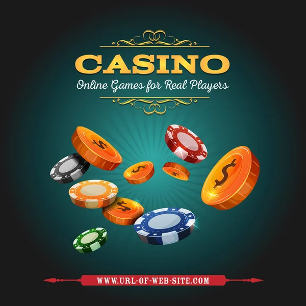 Casino en gokken achtergrond — Stockvector