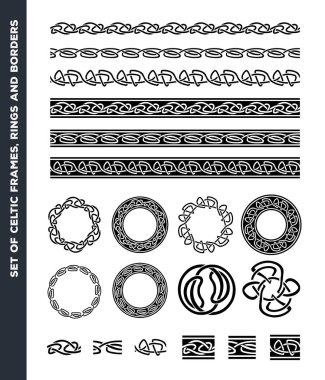 Kelt sınırları, desen ve yüzük seti