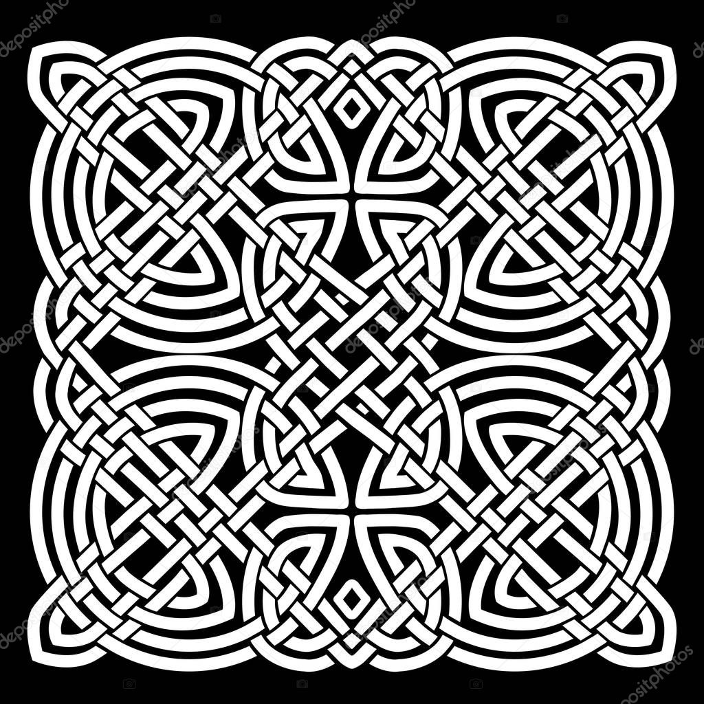 Download Celtic mandala | White And Black Celtic Mandala Background — Stock Vector © benchyb #135667582