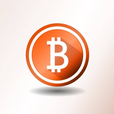 Düz dizayn edilmiş bitcoin simgesi