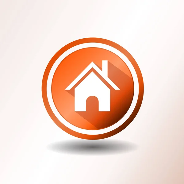 Ikona domova v plochý design — Stockový vektor