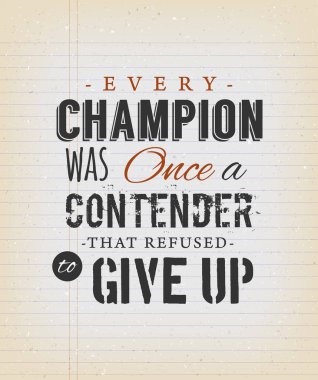 Vintage okul kağıt üzerinde ilham alıntı