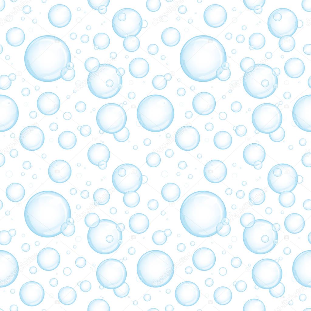 Seamless Blue Water Bubbles Background