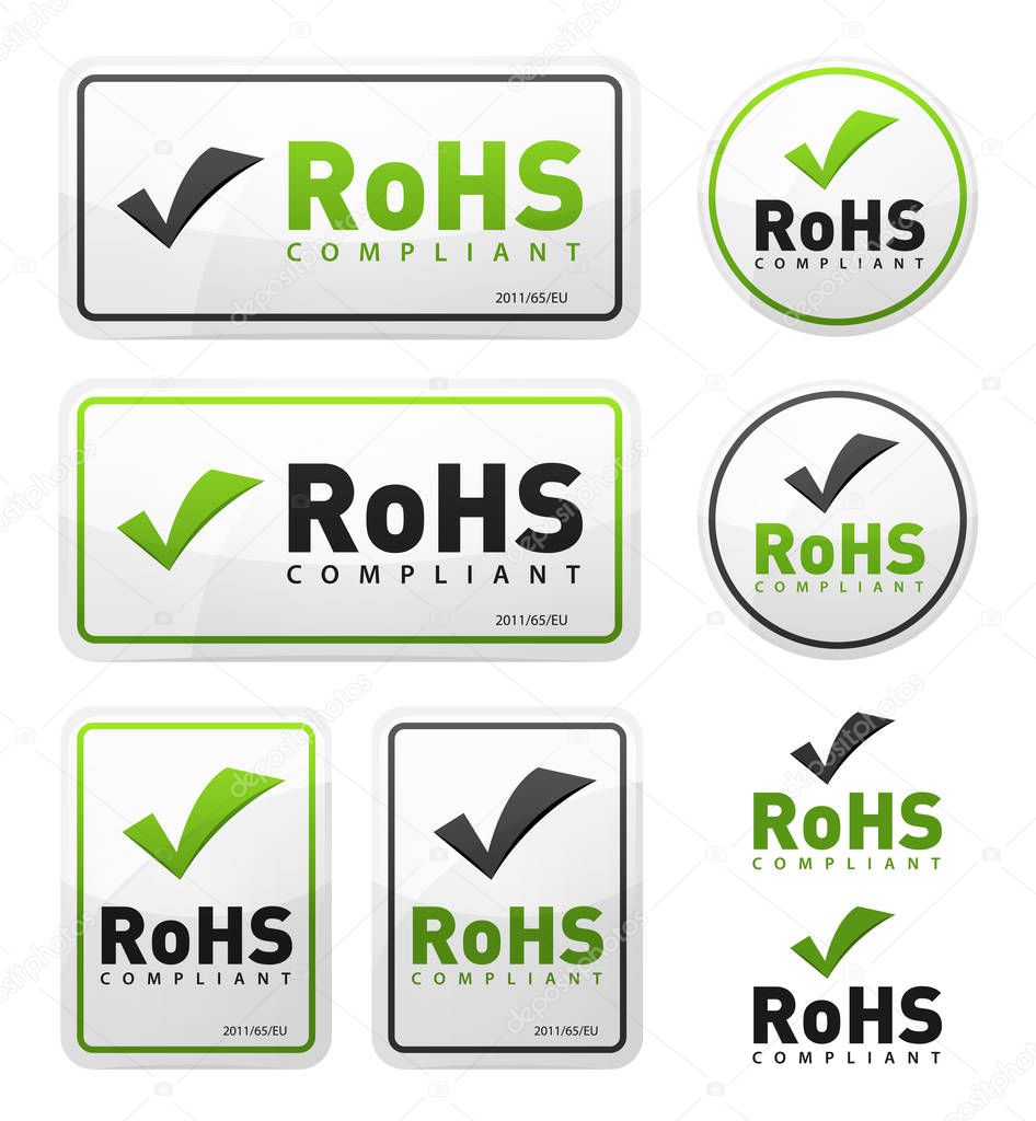 Set of rohs compliant certificate signs