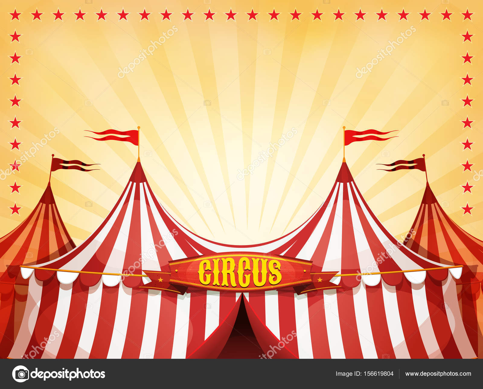 Illustration Retro Circus Horizontal Background Stock Vector by ©benchyb  156619804, image size:1600x1287