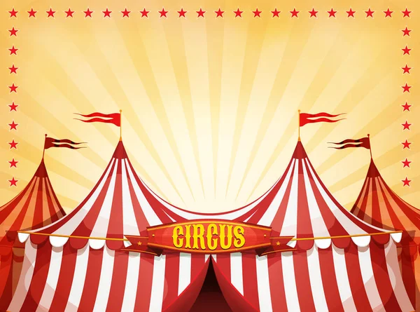 Illustration Des Horizontalen Retro Zirkus — Stockvektor
