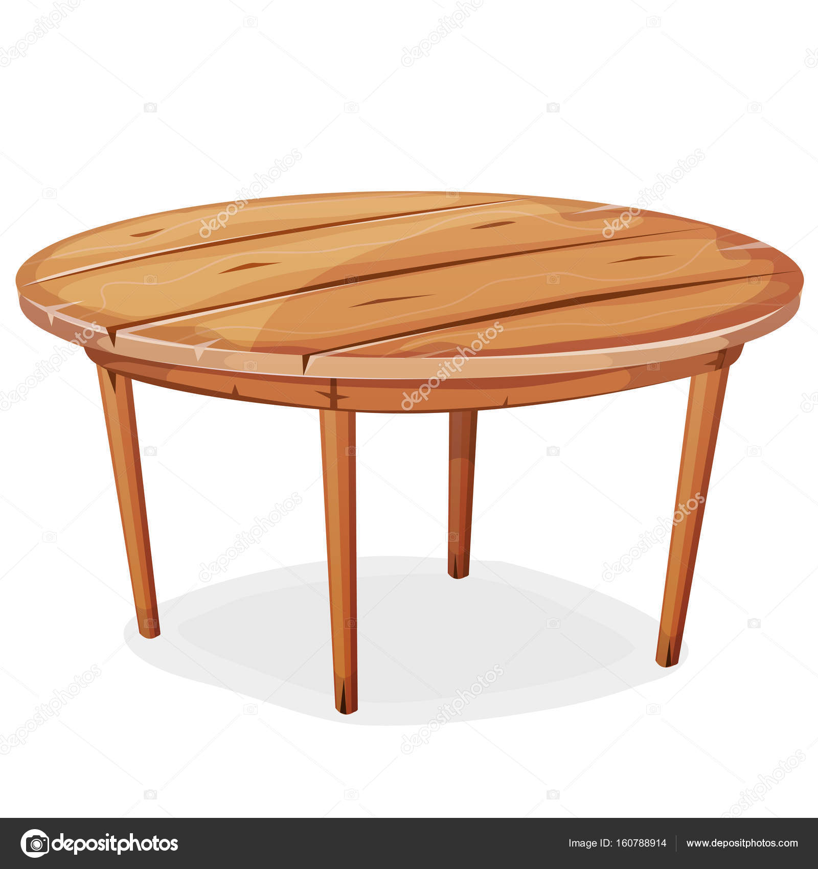 Cartoon Rounded Wooden Table Isolated White Background Vector Image By C Benchyb Vector Stock Cartoon Rounded Wooden Table Isolated White Background Vector Image By C Benchyb Vector Stock