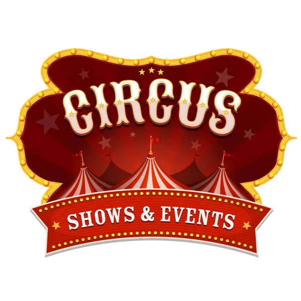 Banner Circus con Big Top — Vettoriale Stock