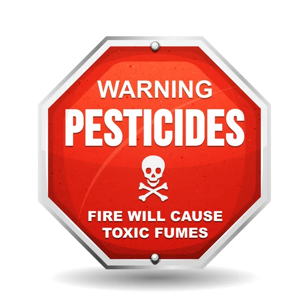 Varování nebezpečí pesticidů — Stockový vektor