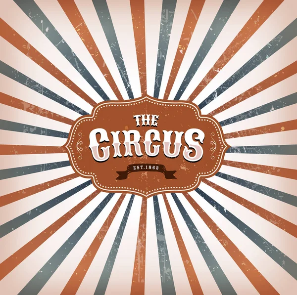 Fondo de circo vintage con rayos de sol — Vector de stock