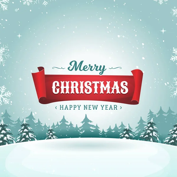 Merry Christmas Holidays Greeting Card — Stock Vector
