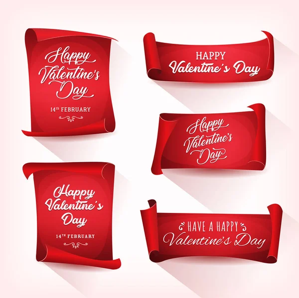 Happy Valentine's Day Banners — Stockvector