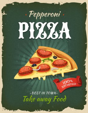 İtalyan pizza lokanta için snack ve menü götürün