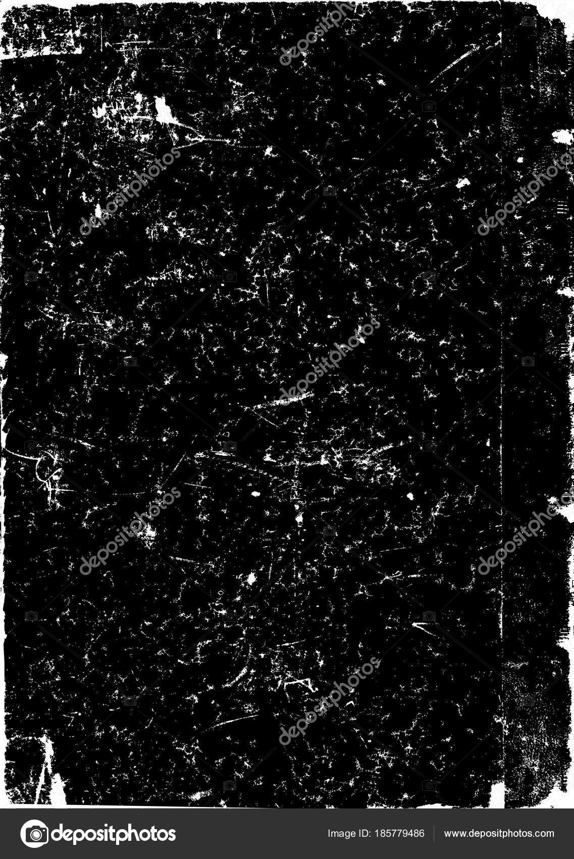Vintage Black White Grunge Texture Scratched Paper Effect — Stock