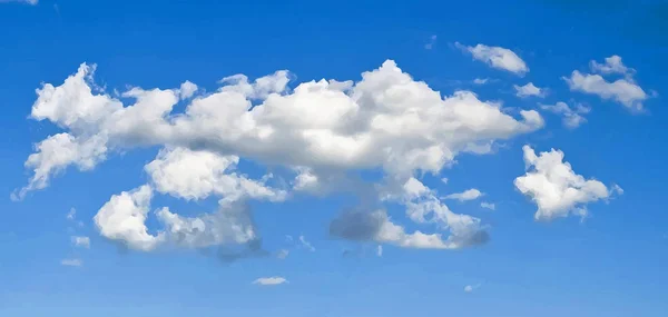Weiße Wolkenlandschaft Auf Blauem Himmel Hintergrund — Stockvektor