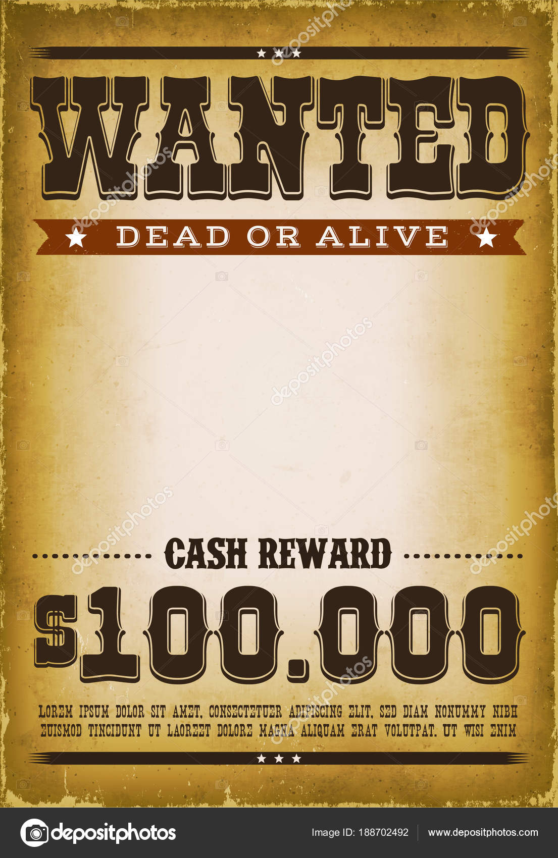 Wanted Dead Or Alive Template