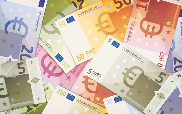 Antecedentes Billetes Falsos Euros — Vector de stock