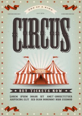 Retro ve vintage sirk poster kayan yazı, büyük, zarif başlık ve doku için karnaval ve Festivali etkinlikleri ile
