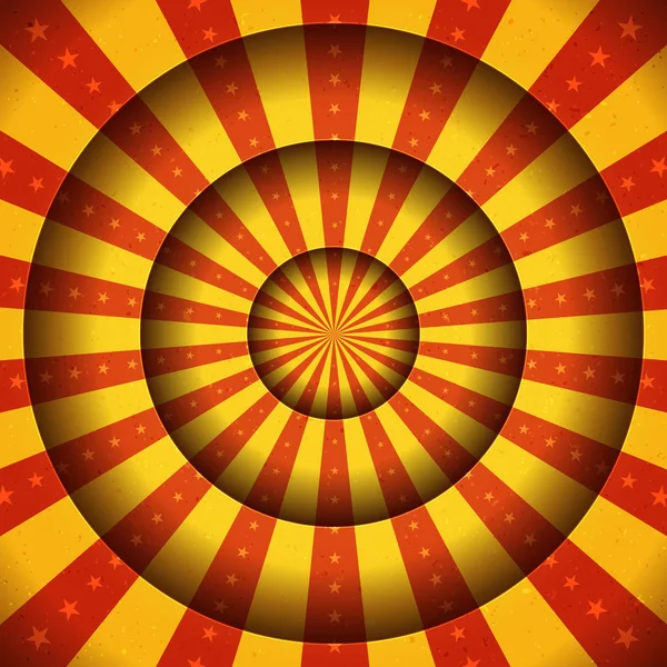 Αφηρημένη Τσίρκο Αφίσα Κύκλους Ηλιαχτίδες Και Grunge Μαλακή Υφή — Διανυσματικό Αρχείο