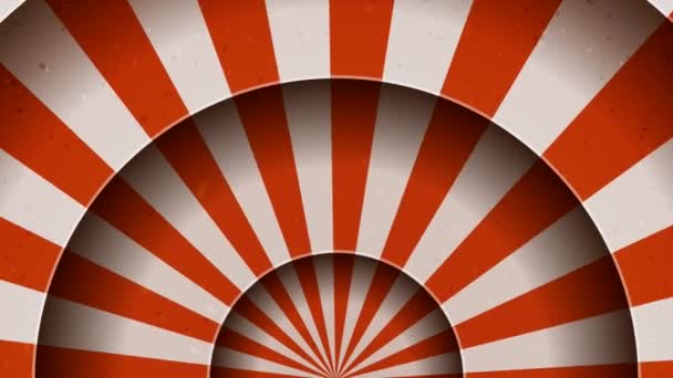 Вінтажний Абстрактний Цирк Фон Обертання Безшовна Петля Анімації Вінтажного Абстрактного — стокове відео