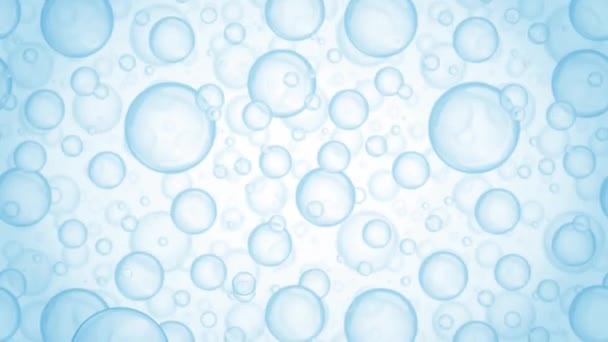 Подводные Пузыри Анимация Анимация Бесшовного Петельного Фона Слоями Голубых Пузырьков — стоковое видео