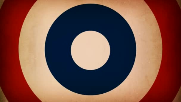 Hypnotischer Spiralhintergrund Mit Roten Und Blauen Kreisen — Stockvideo