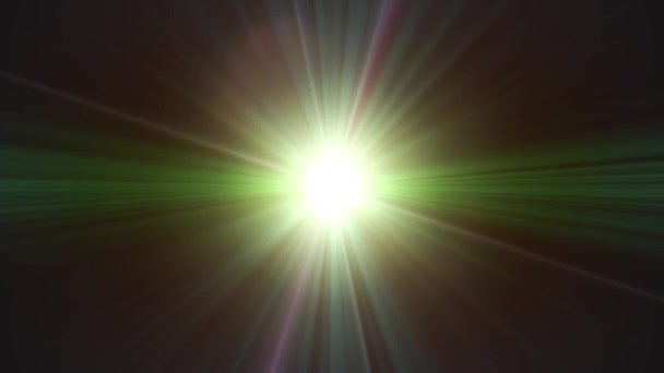 Space Star Burst Lens Flare Seamless Looping Animation Abstrakt Stjärnexplosion — Stockvideo