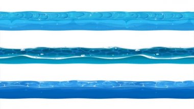 Çizgi film Suyu, Okyanus ve Nehir Katmanları Kusursuz Döngü