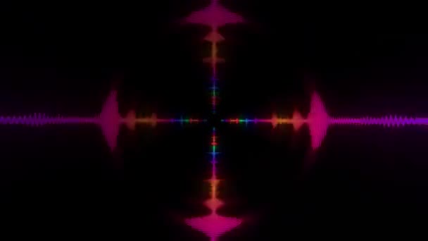 Digital Audio Spectrum Graphic Equalizer Achtergrond Loop Animatie Van Een — Stockvideo