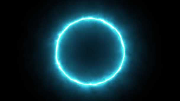 Abstrait Energy Circle Arrière-plan Boucle / 4k animation d'un arrière-plan abstrait avec cercle d'énergie laser de puissance brillant et boucle transparente 